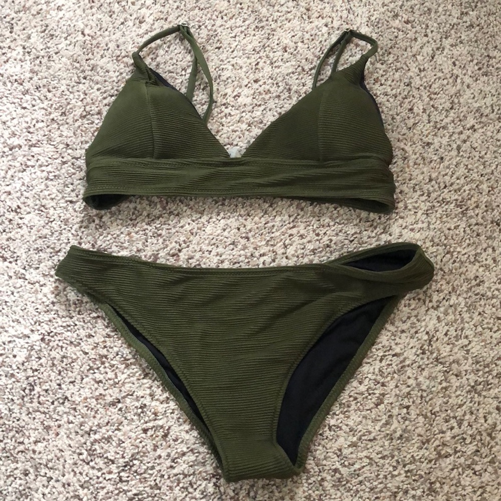 Army green bikini